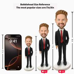 Individuelles Wackelkopf-Andenken – Personalisierte Wackelkopfpuppe, perfektes Geburtstags- oder besonderes Anlassgeschenk für Familie und Freunde