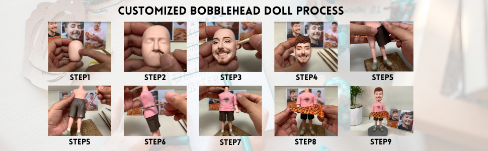 Personalized wedding couple shaking head doll commemorative statue,customized couple real shaking head doll Valentine's Day anniversary gift